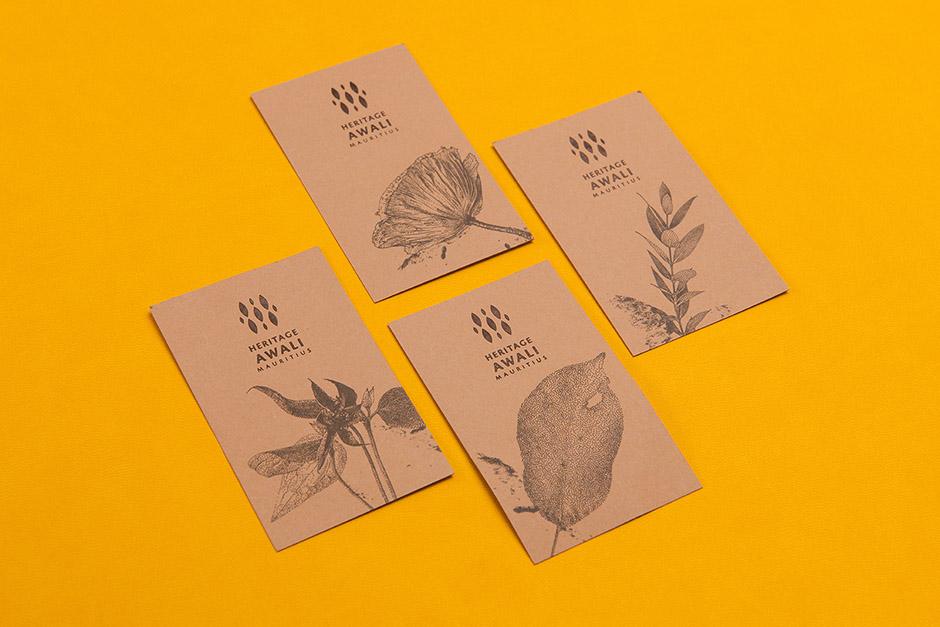 Heritage Awali business cards, printed by Précigraph